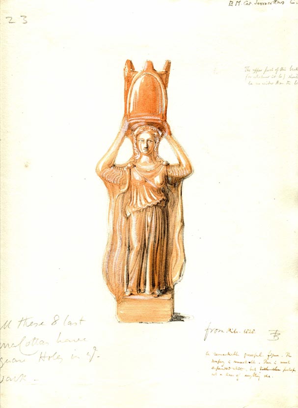 223, female figure carrying a large object on her head